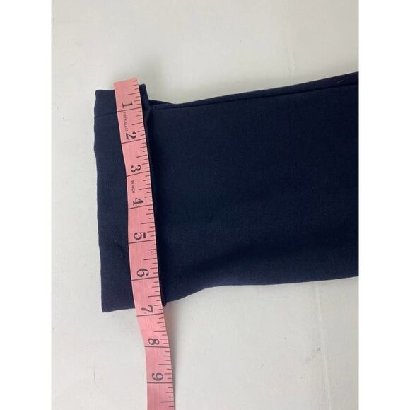 Diane von Furstenberg Cuffed Dress Pants Trousers Navy Blue - Size 4 Women's - Picture 9 of 9